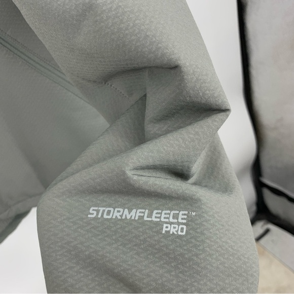 LL Bean Jacket Women Size Large Zip Front Coat Gray Storm Fleece Pro Lined Hood - Picture 4 of 9